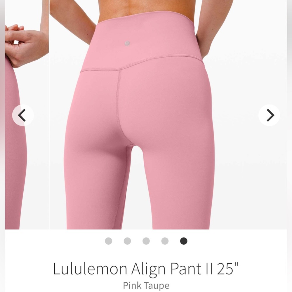 Lululemon Align Pant II 25” Pink Taupe size 4 - Picture 2 of 8